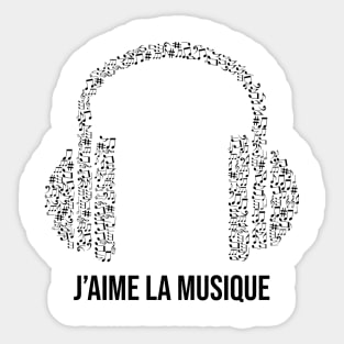 j'aime la musique Sticker